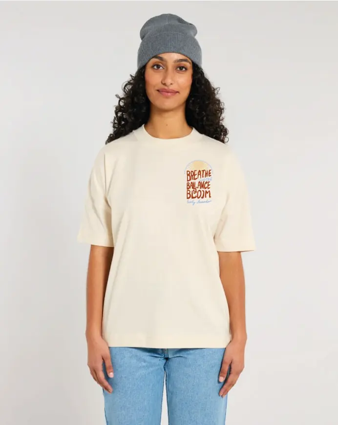 camiseta pilates booty avocado breathe balance bloom teide tenerife frontal completa